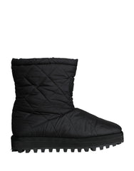 Dolce & Gabbana Black Nylon Padded Mid Calf Men Boots Shoes -   -  Dolce & Gabbana.