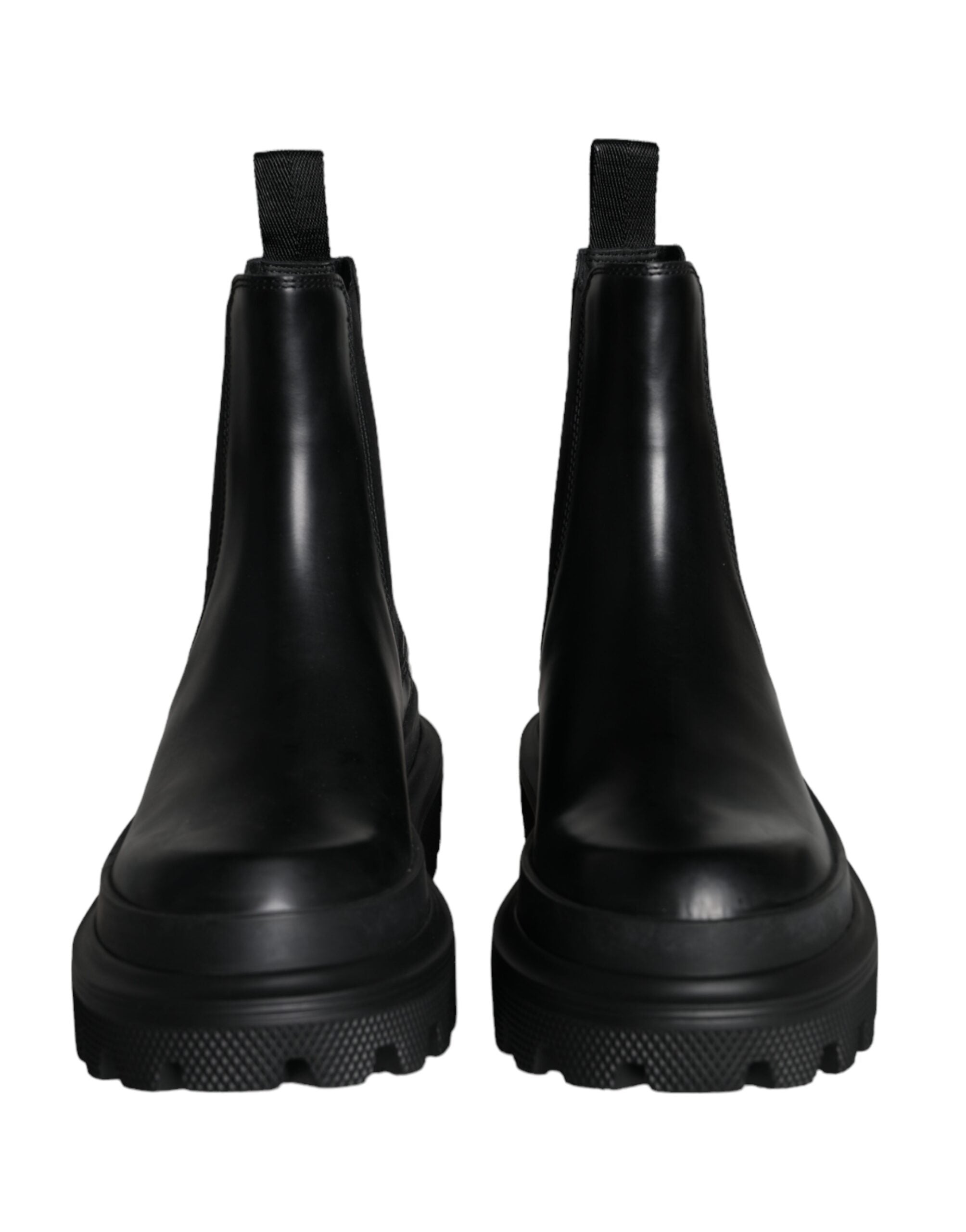 Dolce & Gabbana Black Leather Slip On Stretch Trekking Boots Shoes -   -  Dolce & Gabbana. Dolce & Gabbana Black Leather Slip On Stretch Trekking Boots Shoes -   -  Dolce & Gabbana.