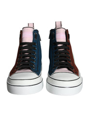 Dolce & Gabbana Multicolor Patchwork High Top Sneaker Shoes -   -  Dolce & Gabbana.