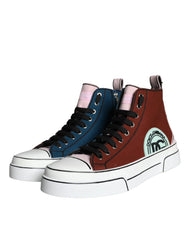 Dolce & Gabbana Multicolor Patchwork High Top Sneaker Shoes -   -  Dolce & Gabbana.