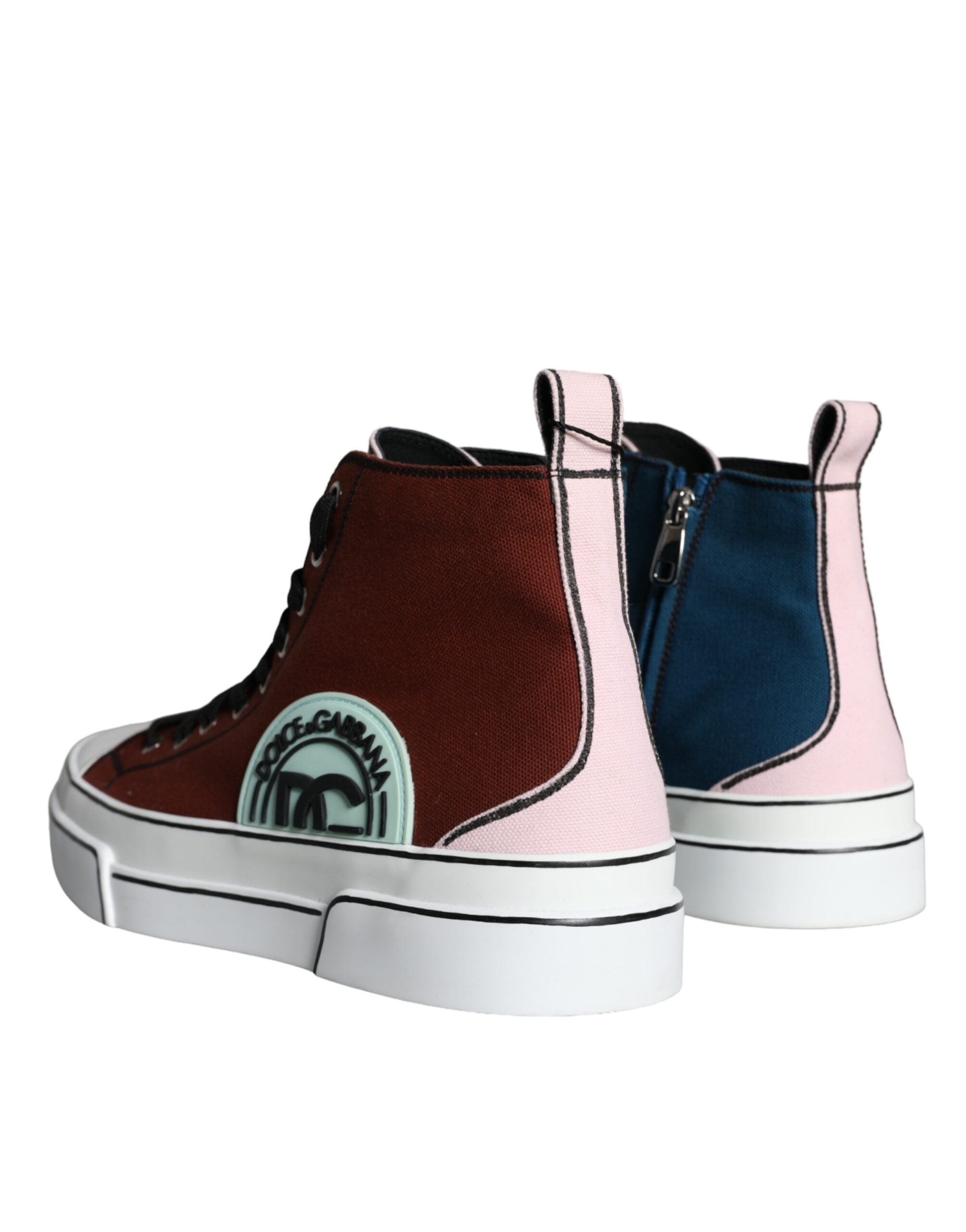 Dolce & Gabbana Multicolor Patchwork High Top Sneaker Shoes -   -  Dolce & Gabbana. Dolce & Gabbana Multicolor Patchwork High Top Sneaker Shoes -   -  Dolce & Gabbana.