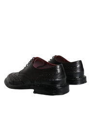 Dolce & Gabbana Black Leather Oxford Wingtip Formal Men Shoes -   -  Dolce & Gabbana.