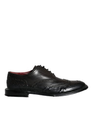 Dolce & Gabbana Black Leather Oxford Wingtip Formal Men Shoes -   -  Dolce & Gabbana.