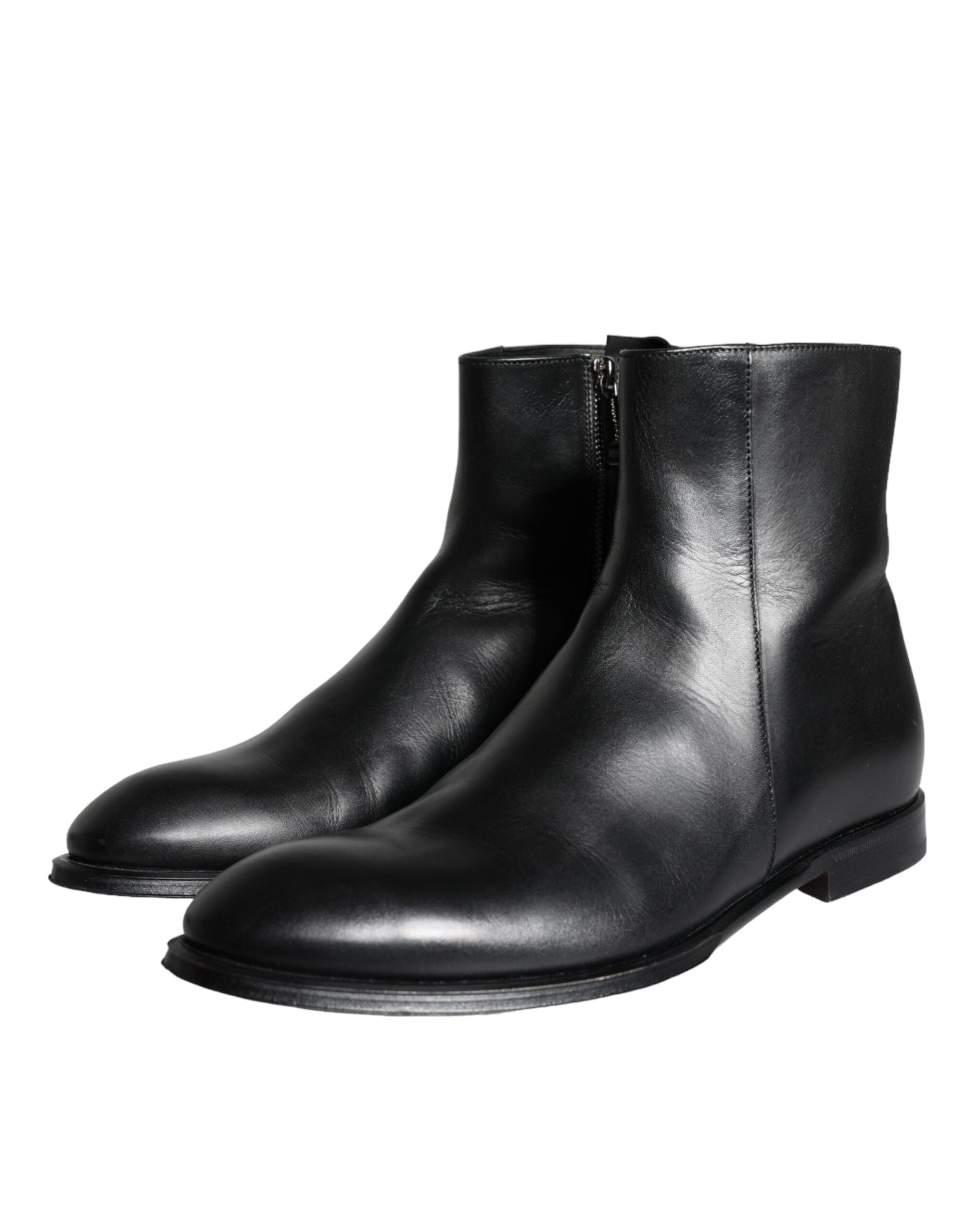Dolce & Gabbana Black Calf Leather Men Ankle Boots Men Shoes -   -  Dolce & Gabbana. Dolce & Gabbana Black Calf Leather Men Ankle Boots Men Shoes -   -  Dolce & Gabbana.