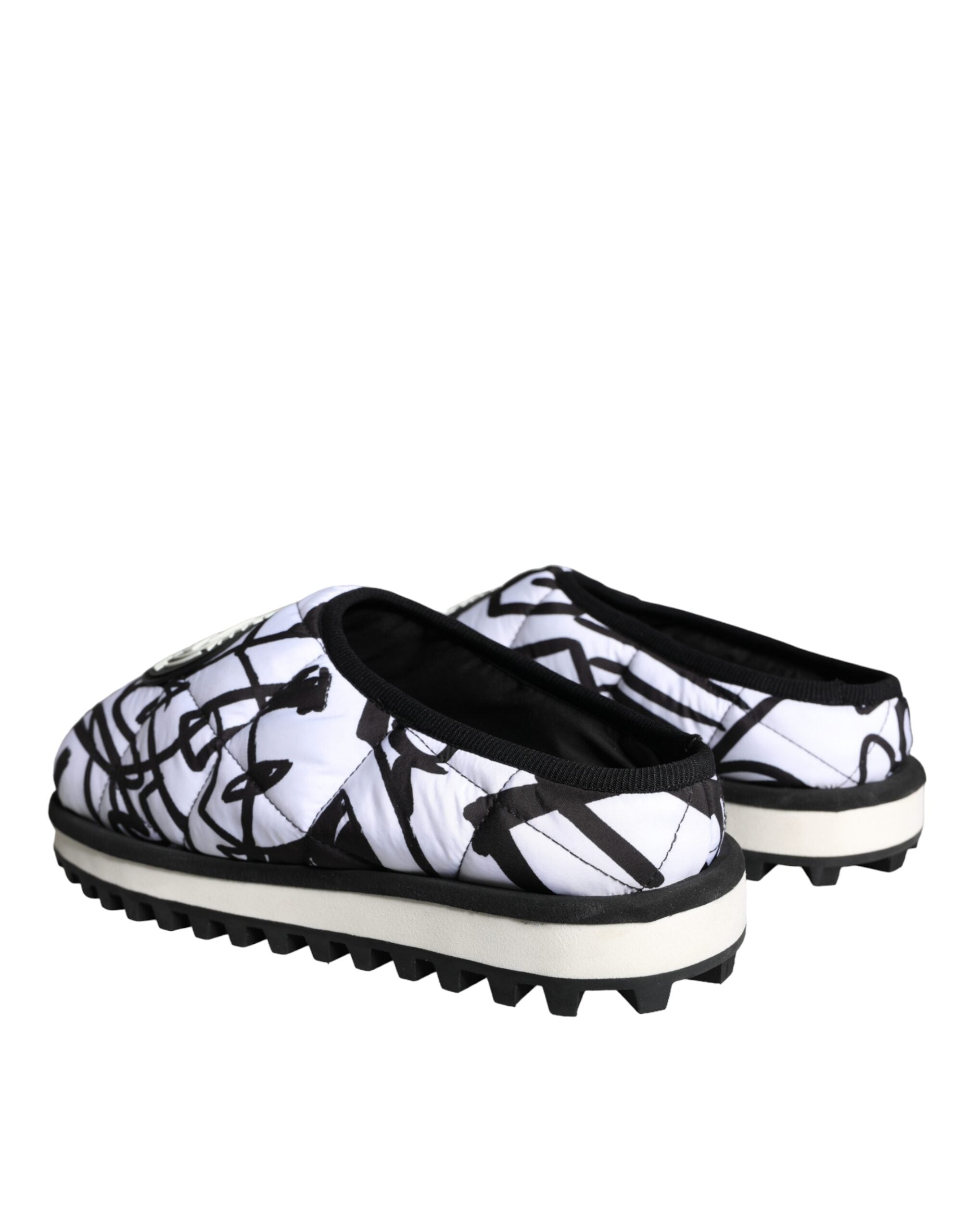 Dolce & Gabbana Black White Quilted Logo Sandals Slides Shoes -   -  Dolce & Gabbana. Dolce & Gabbana Black White Quilted Logo Sandals Slides Shoes -   -  Dolce & Gabbana.