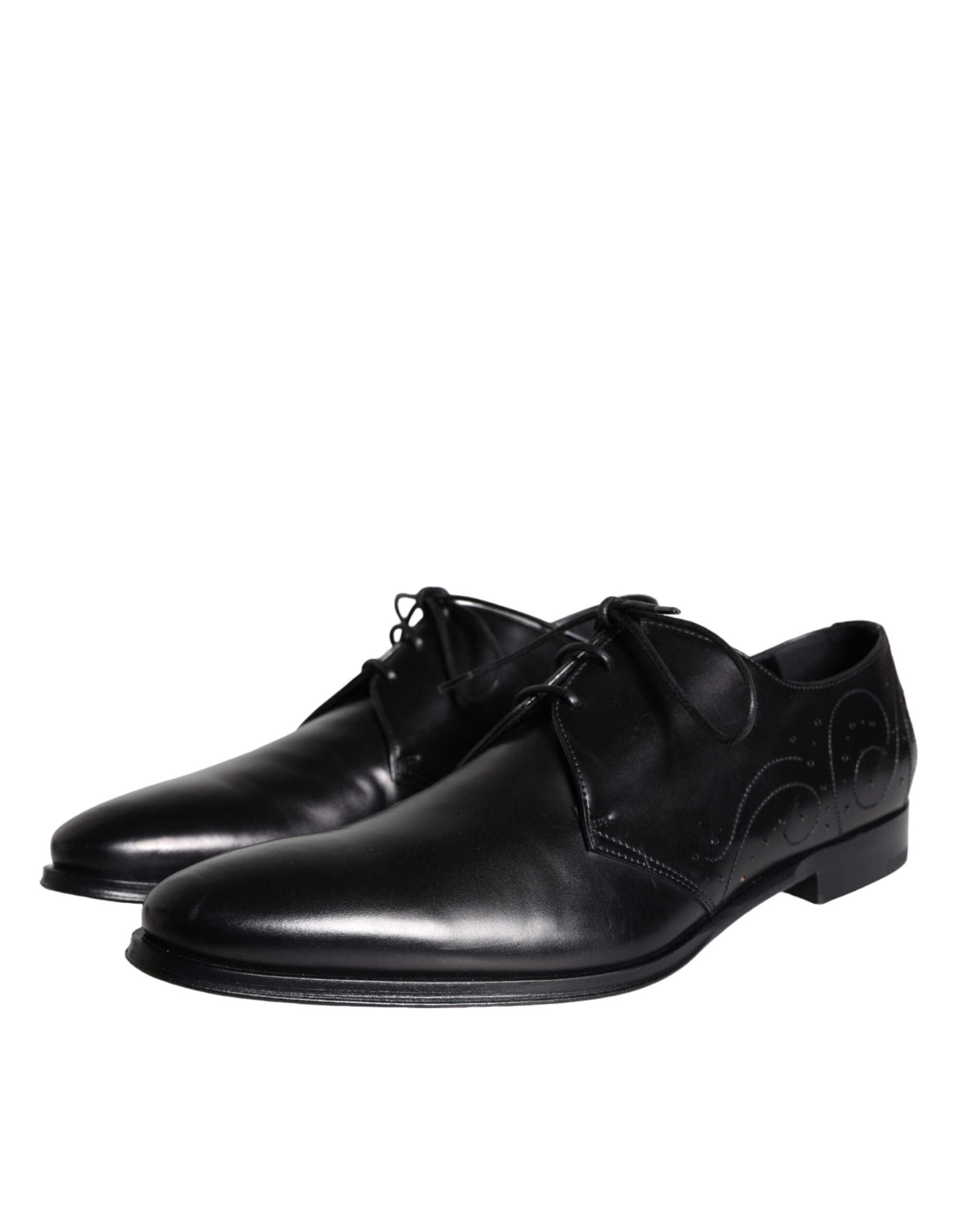 Dolce & Gabbana Black Calfskin Leather Derby Men Dress Shoes -   -  Dolce & Gabbana. Dolce & Gabbana Black Calfskin Leather Derby Men Dress Shoes -   -  Dolce & Gabbana.