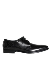 Dolce & Gabbana Black Calfskin Leather Derby Men Dress Shoes -   -  Dolce & Gabbana.
