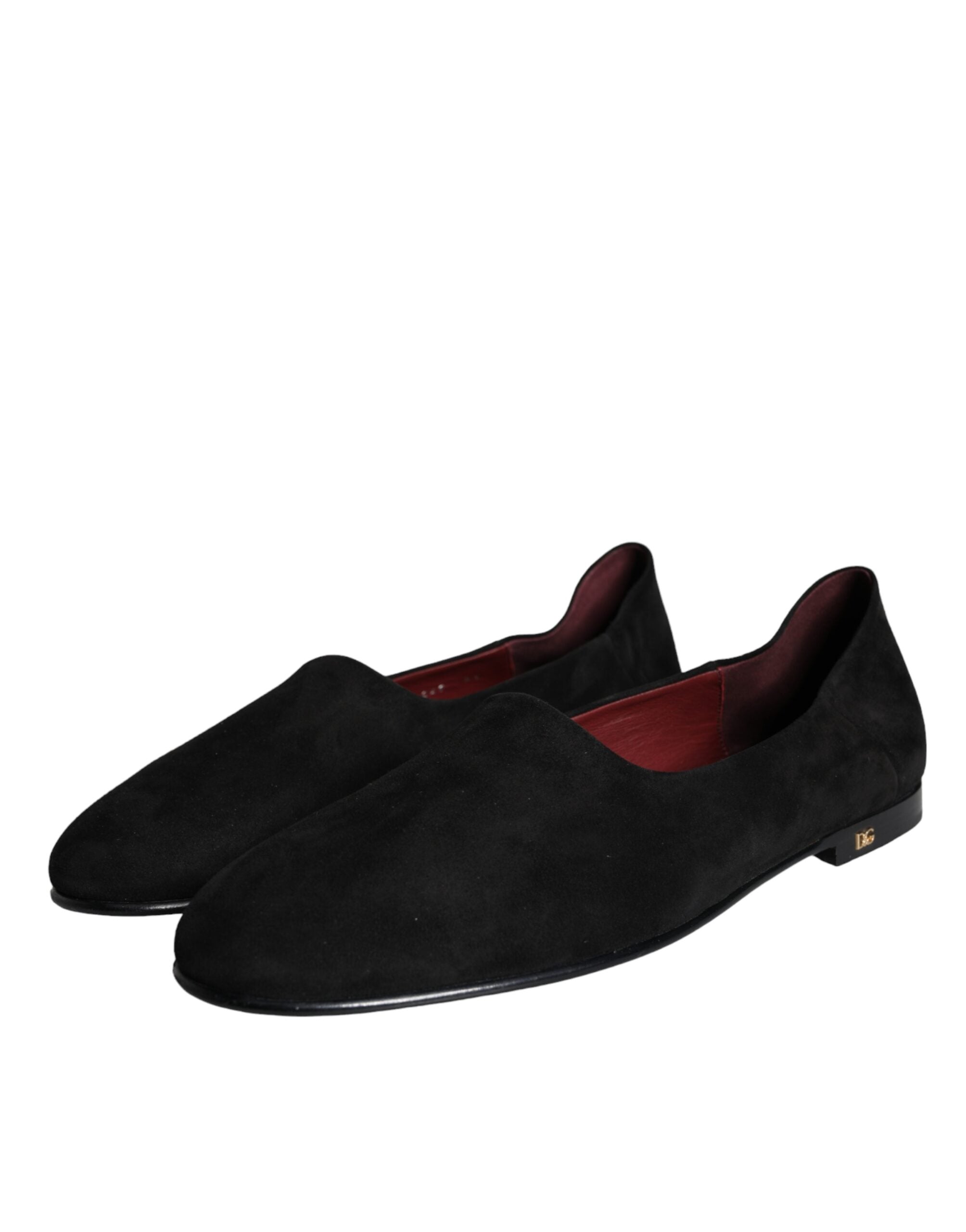 Dolce & Gabbana Black Suede Loafers Formal Slip On Shoes -   -  Dolce & Gabbana. Dolce & Gabbana Black Suede Loafers Formal Slip On Shoes -   -  Dolce & Gabbana.