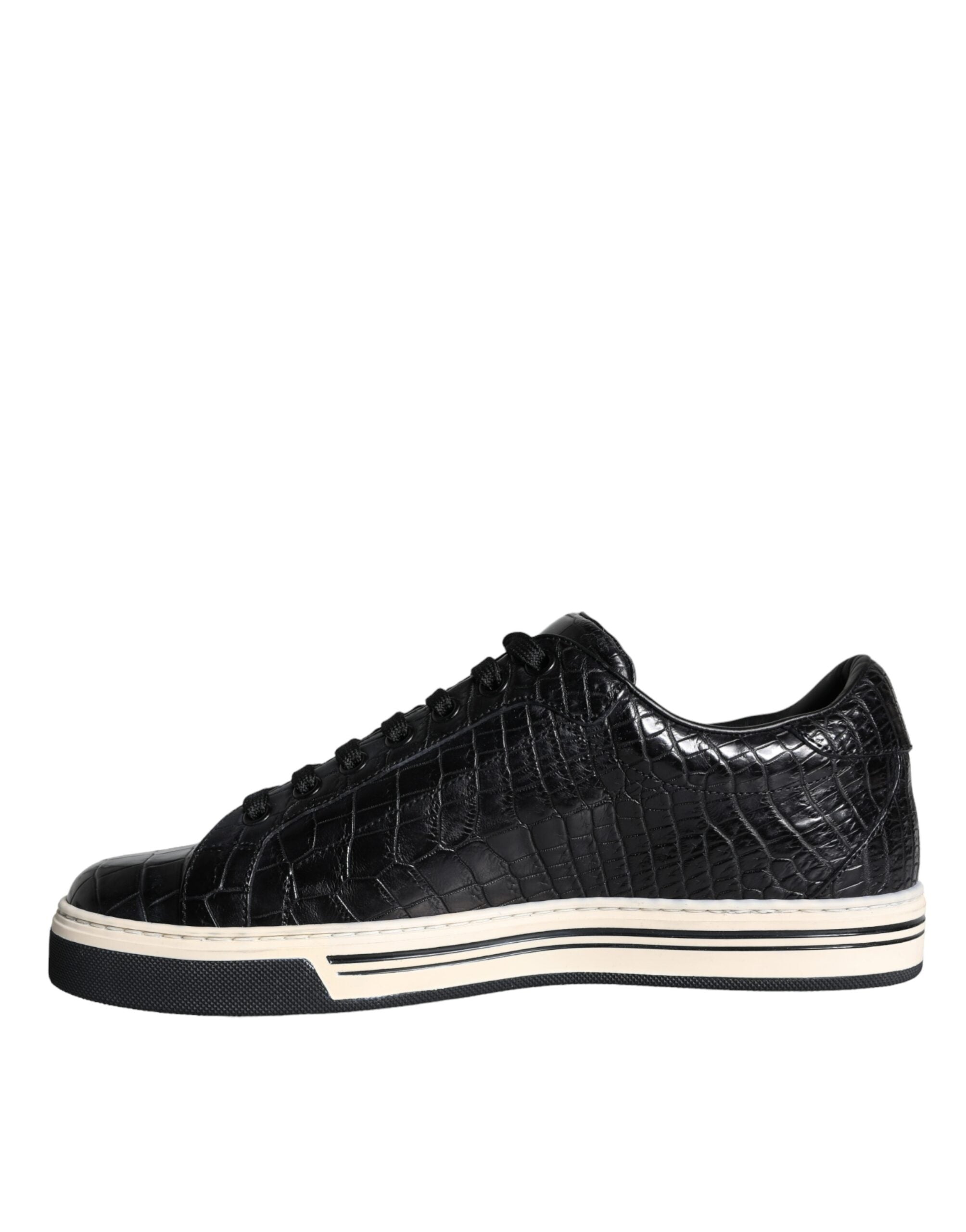 Dolce & Gabbana Black Leather Men Low Top Sneakers Shoes -   -  Dolce & Gabbana. Dolce & Gabbana Black Leather Men Low Top Sneakers Shoes -   -  Dolce & Gabbana.