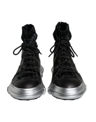 Dolce & Gabbana Black Nylon Galileo High Top Sneakers Shoes -   -  Dolce & Gabbana.