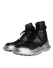Dolce & Gabbana Black Nylon Galileo High Top Sneakers Shoes -   -  Dolce & Gabbana.