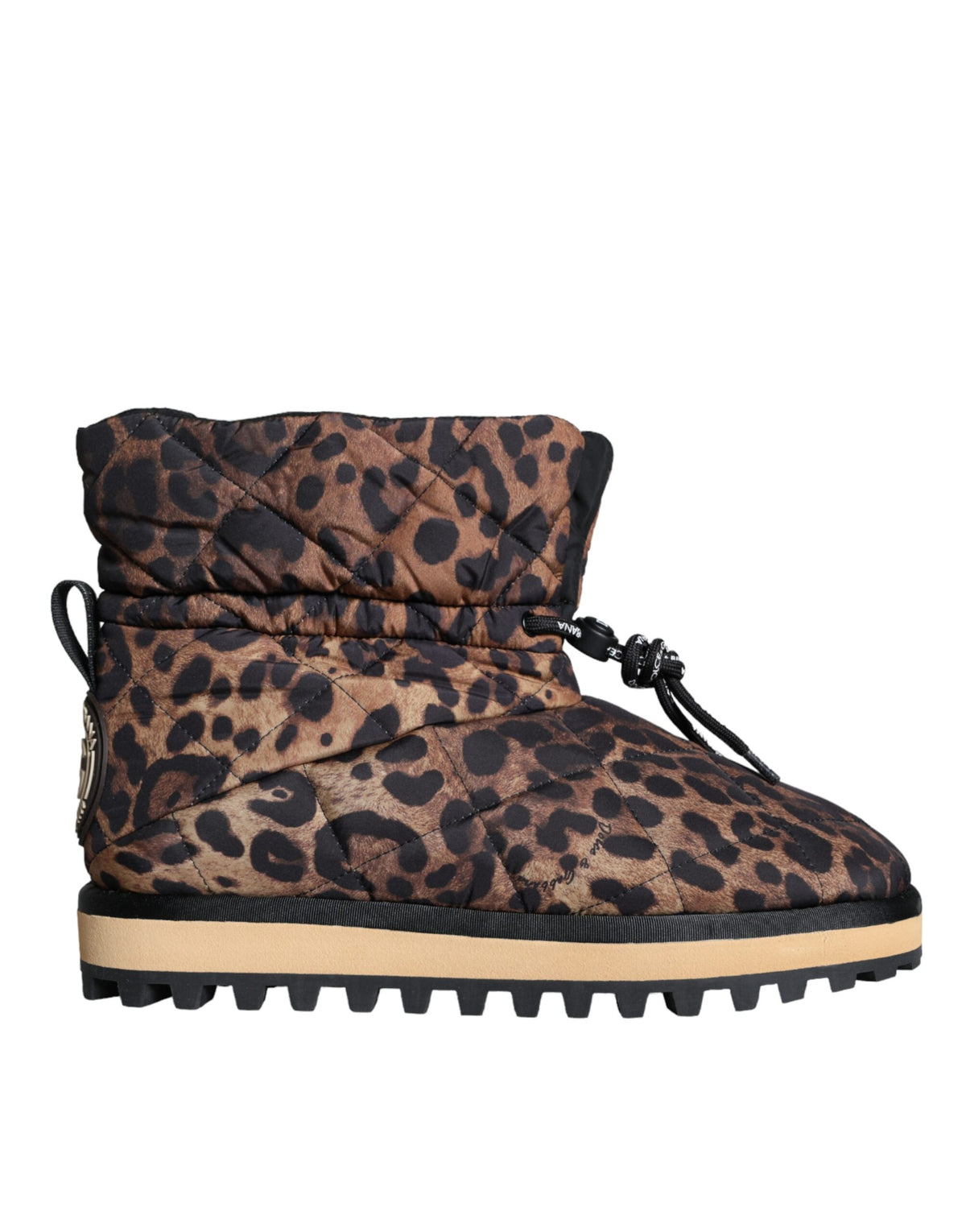 Dolce & Gabbana Brown Leopard Ankle Boots Padded Shoes -   -  Dolce & Gabbana.