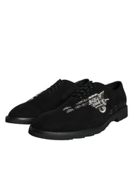 Dolce & Gabbana Black Suede Sicilia Lace Up Formal Shoes -   -  Dolce & Gabbana.