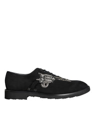 Dolce & Gabbana Black Suede Sicilia Lace Up Formal Shoes -   -  Dolce & Gabbana.