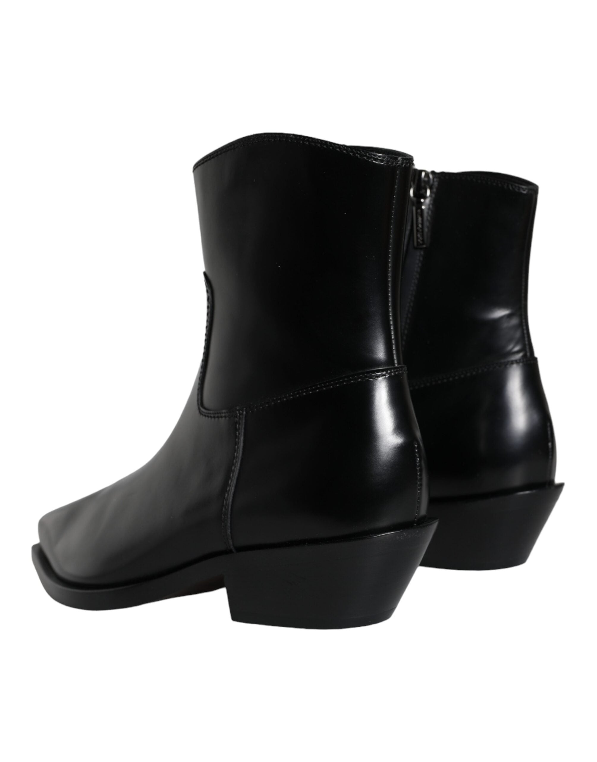Dolce & Gabbana Black Leather Ankle Boots Booties Shoes -   -  Dolce & Gabbana. Dolce & Gabbana Black Leather Ankle Boots Booties Shoes -   -  Dolce & Gabbana.