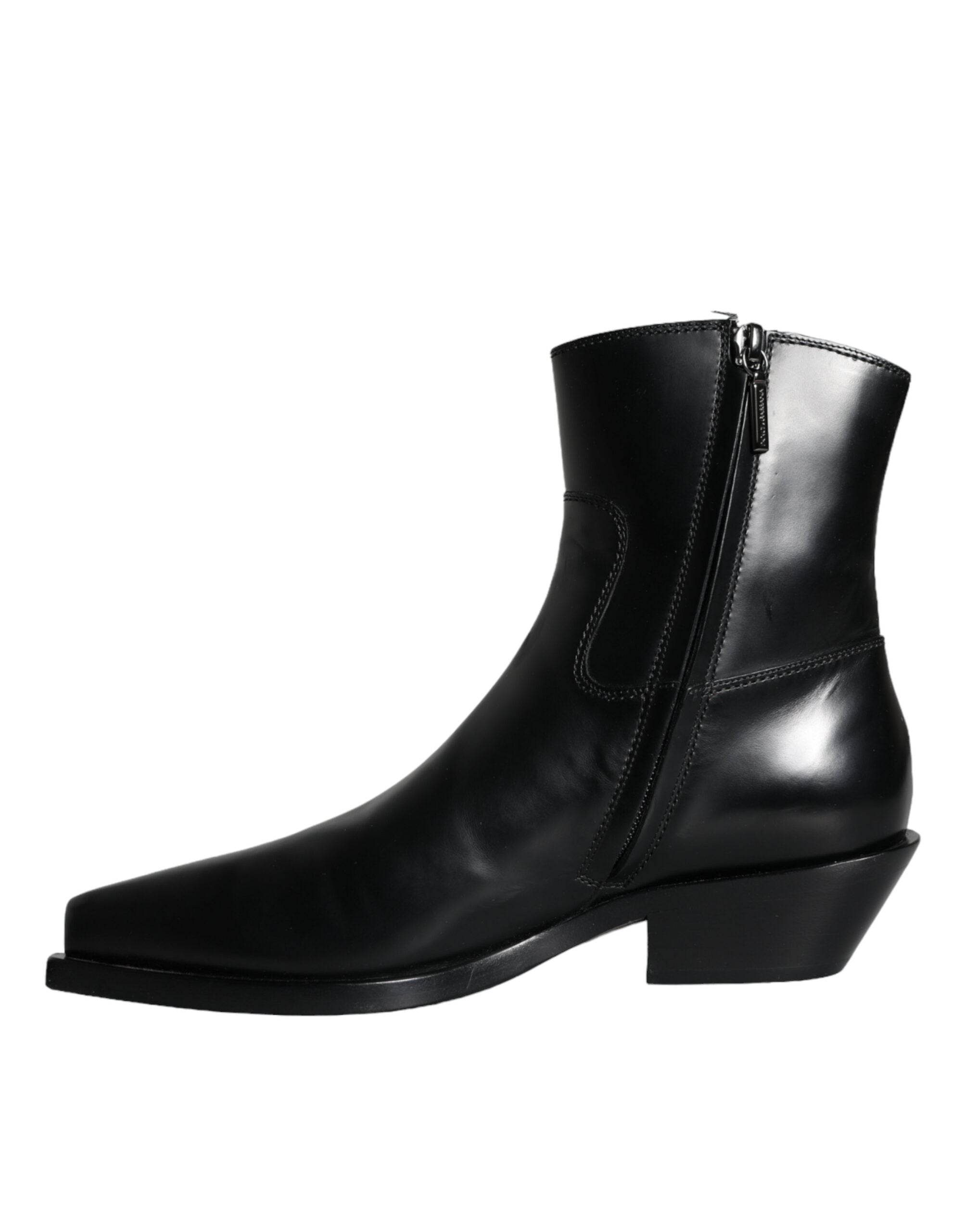 Dolce & Gabbana Black Leather Ankle Boots Booties Shoes -   -  Dolce & Gabbana. Dolce & Gabbana Black Leather Ankle Boots Booties Shoes -   -  Dolce & Gabbana.