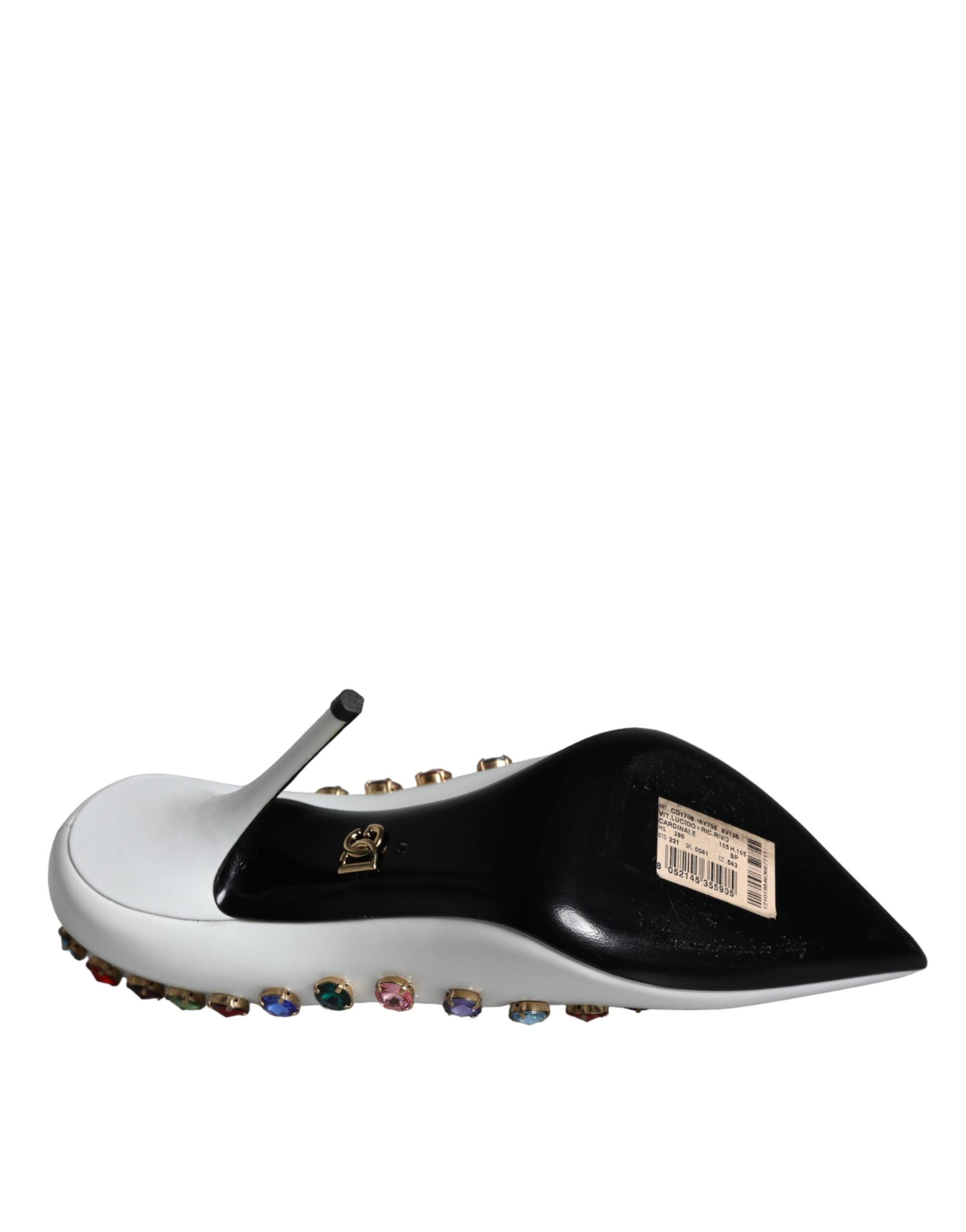 Dolce & Gabbana White Crystal Leather High Heels Pumps Shoes -   -  Dolce & Gabbana. Dolce & Gabbana White Crystal Leather High Heels Pumps Shoes -   -  Dolce & Gabbana.