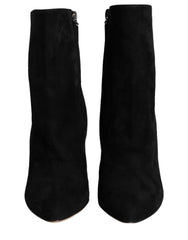 Dolce & Gabbana Black Suede Leather Mid Calf Boots Shoes -   -  Dolce & Gabbana.