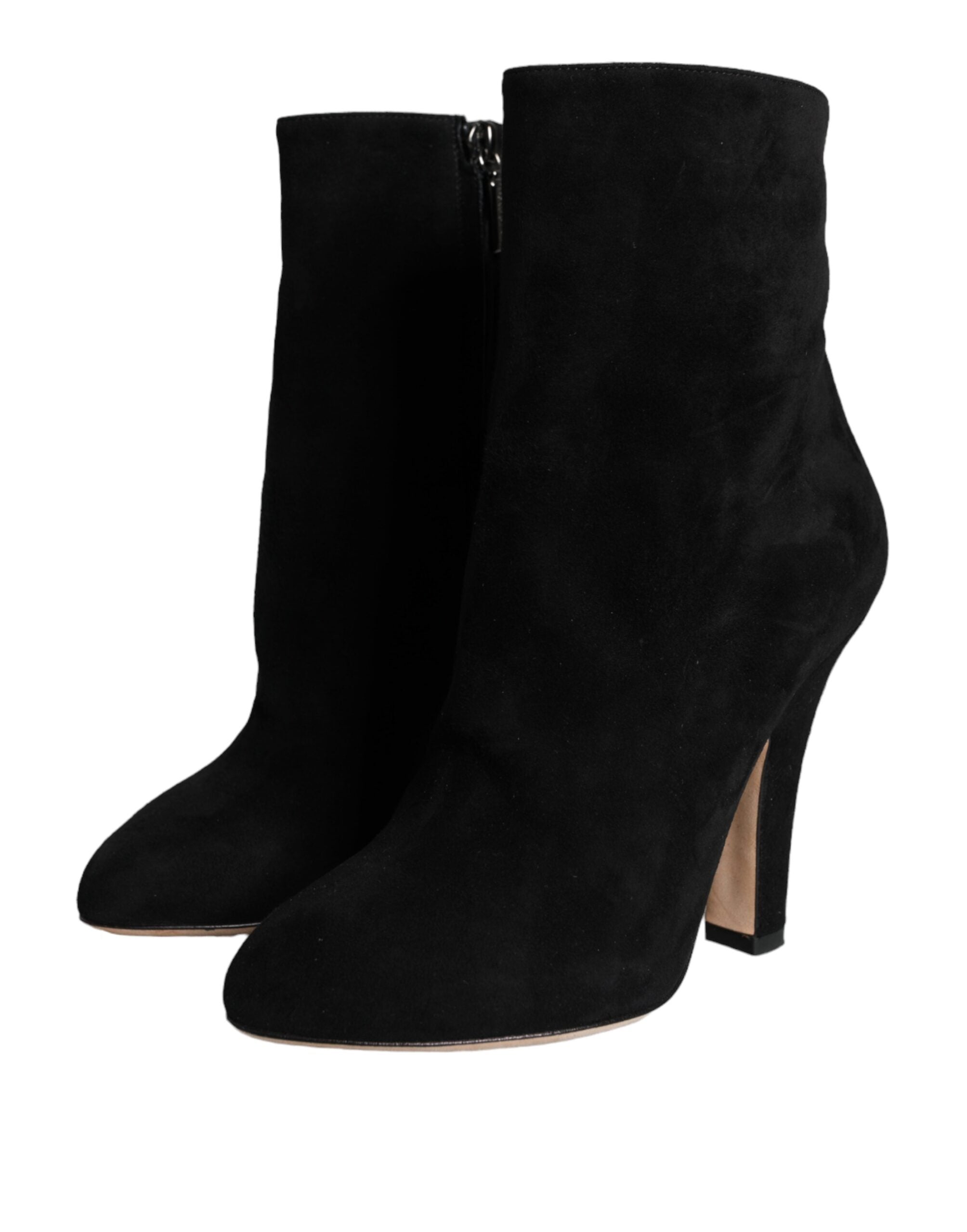 Dolce & Gabbana Black Suede Leather Mid Calf Boots Shoes -   -  Dolce & Gabbana. Dolce & Gabbana Black Suede Leather Mid Calf Boots Shoes -   -  Dolce & Gabbana.