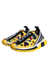 Dolce & Gabbana Yellow Sorrento Crystals Sneakers Womens Shoes -   -  Dolce & Gabbana.
