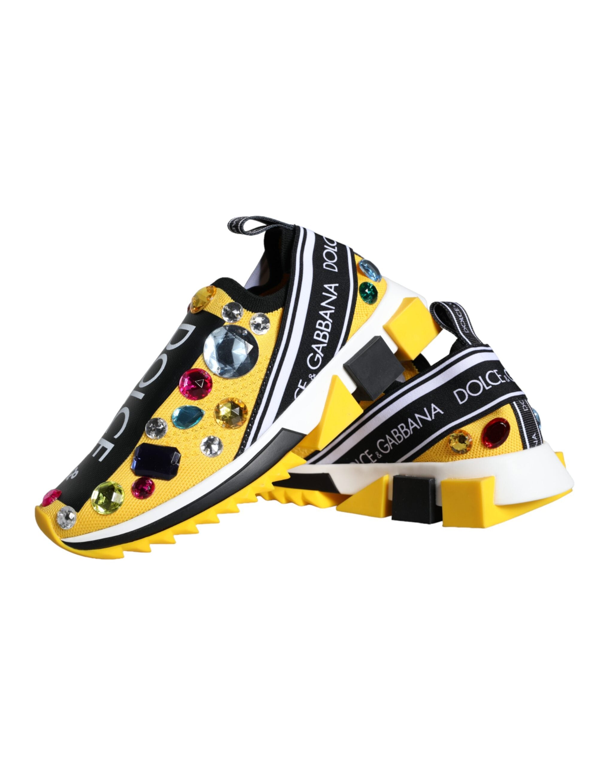 Dolce & Gabbana Yellow Sorrento Crystals Sneakers Womens Shoes -   -  Dolce & Gabbana. Dolce & Gabbana Yellow Sorrento Crystals Sneakers Womens Shoes -   -  Dolce & Gabbana.