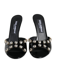 Dolce & Gabbana Black Crystal Heels Keira Sandals Shoes -   -  Dolce & Gabbana.