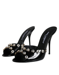 Dolce & Gabbana Black Crystal Heels Keira Sandals Shoes -   -  Dolce & Gabbana.