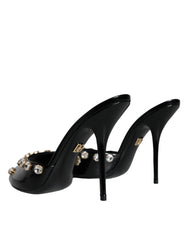 Dolce & Gabbana Black Crystal Heels Keira Sandals Shoes -   -  Dolce & Gabbana.