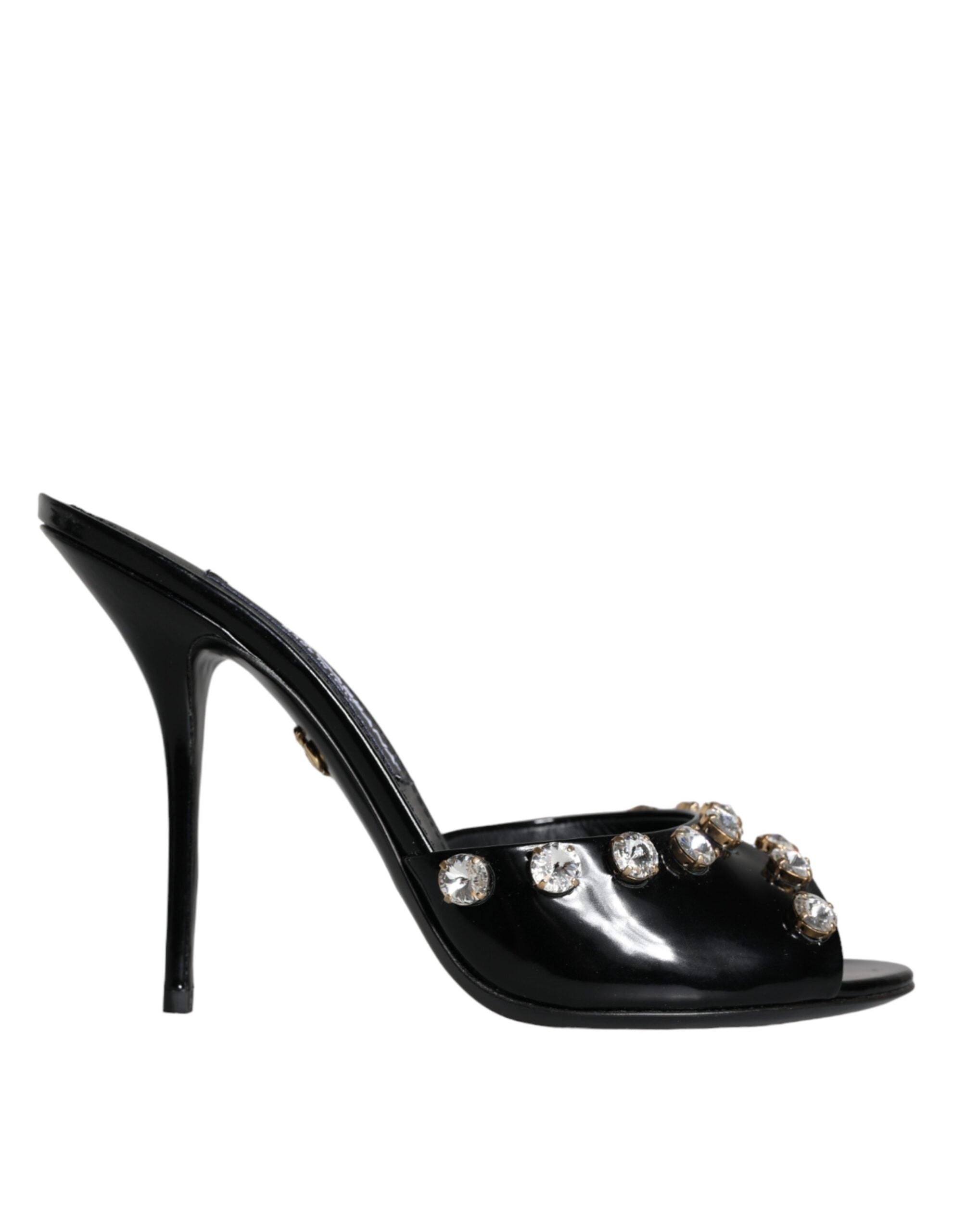 Dolce & Gabbana Black Crystal Heels Keira Sandals Shoes -   -  Dolce & Gabbana.
