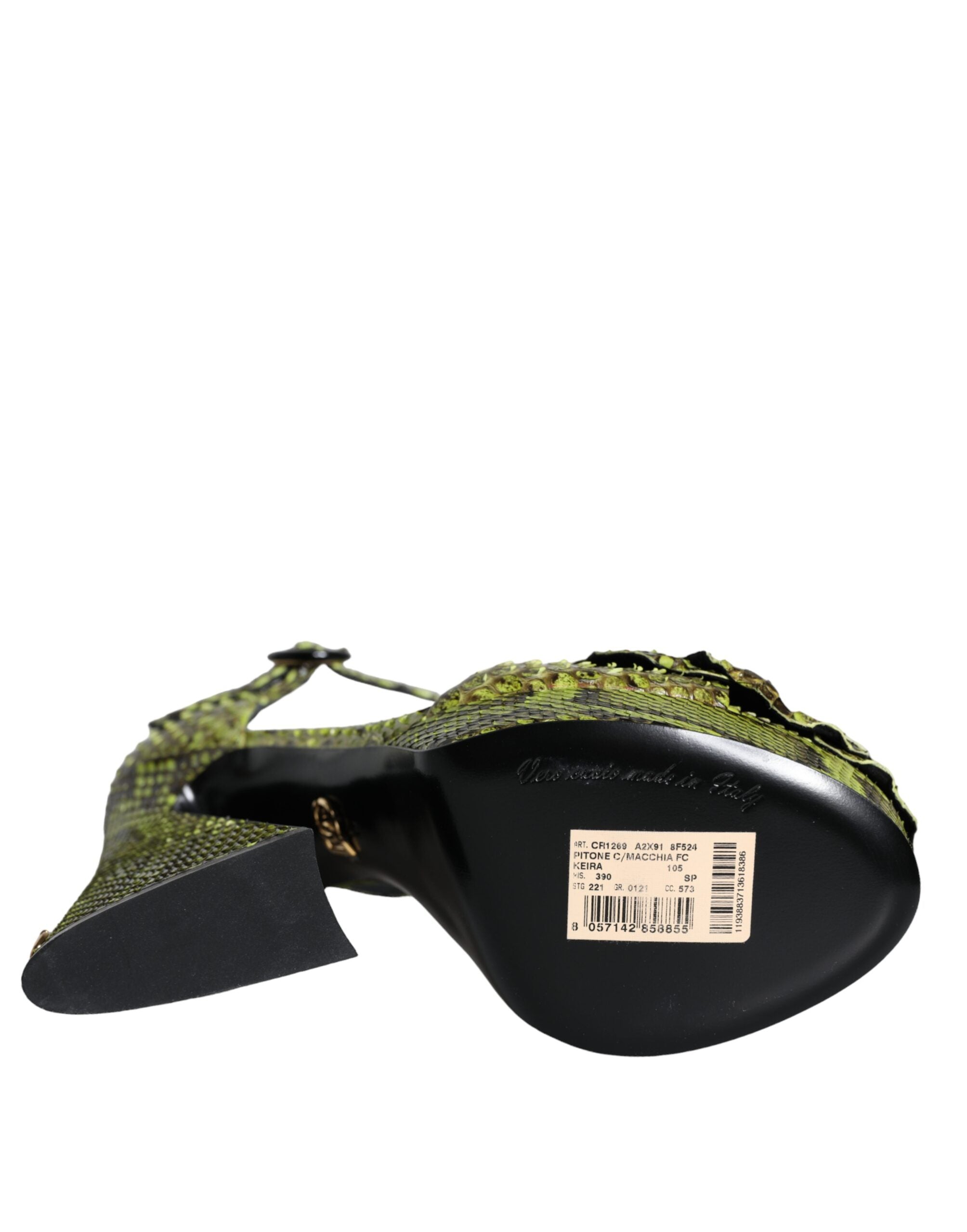 Dolce & Gabbana Green Exotic Leather Ankle Strap Heels Sandals Shoes -   -  Dolce & Gabbana. Dolce & Gabbana Green Exotic Leather Ankle Strap Heels Sandals Shoes -   -  Dolce & Gabbana.