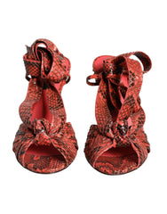 Dolce & Gabbana Coral Exotic Leather Heels Sandals Shoes -   -  Dolce & Gabbana.