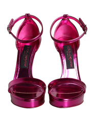 Dolce & Gabbana Fuchsia KEIRA Heels Ankle Strap Sandals Shoes -   -  Dolce & Gabbana.