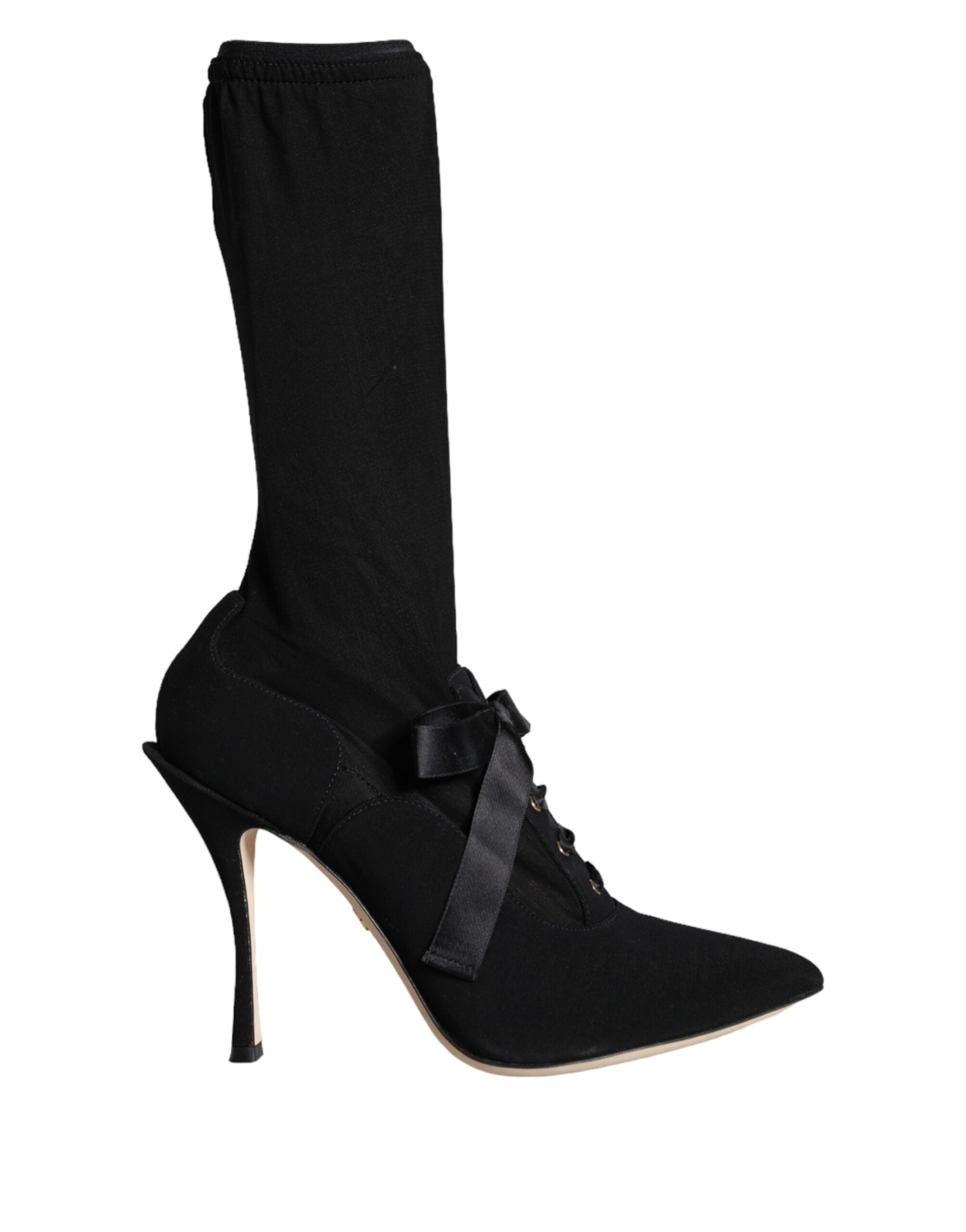 Dolce & Gabbana Black Stiletto Heels Mid Calf Boots Shoes -   -  Dolce & Gabbana. Dolce & Gabbana Black Stiletto Heels Mid Calf Boots Shoes -   -  Dolce & Gabbana.