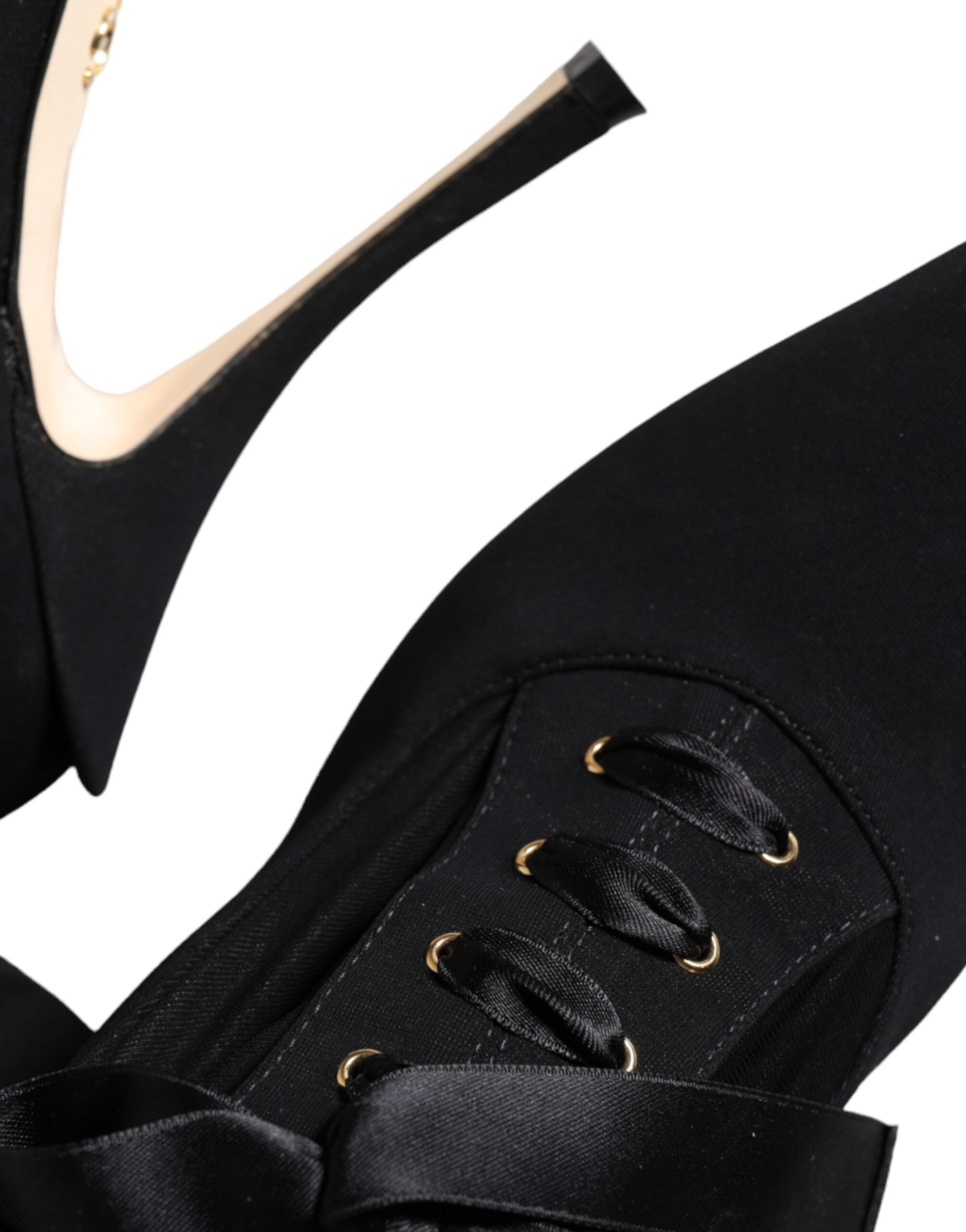 Dolce & Gabbana Black Stiletto Heels Mid Calf Boots Shoes -   -  Dolce & Gabbana. Dolce & Gabbana Black Stiletto Heels Mid Calf Boots Shoes -   -  Dolce & Gabbana.