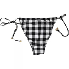 Dolce & Gabbana Black White Check Swimwear Beachwear Bottom Bikini -   -  Dolce & Gabbana.