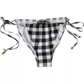 Dolce & Gabbana Black White Check Swimwear Beachwear Bottom Bikini -   -  Dolce & Gabbana.