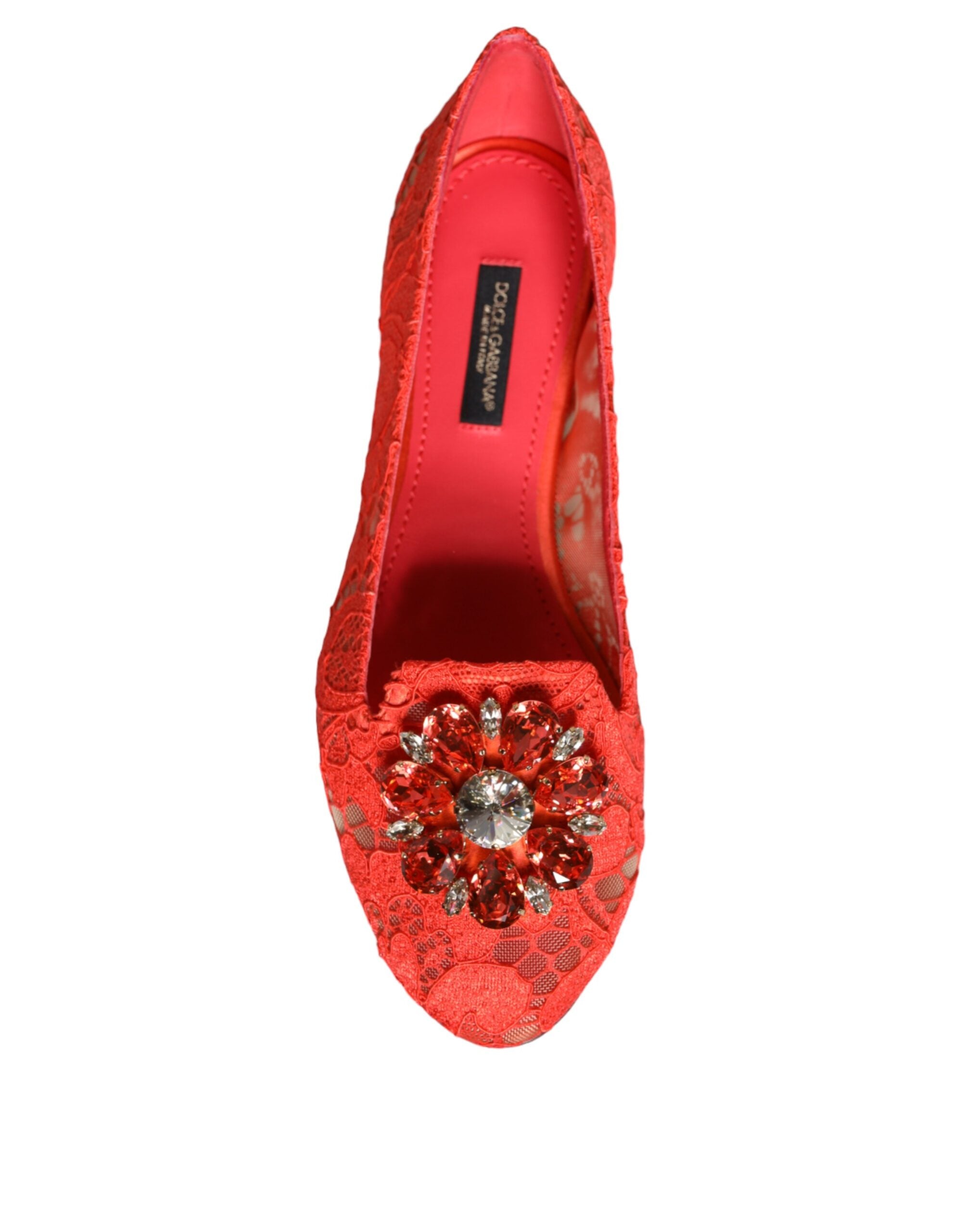 Dolce & Gabbana Coral Lace Crystal Ballet Flats Loafers Shoes -   -  Dolce & Gabbana. Dolce & Gabbana Coral Lace Crystal Ballet Flats Loafers Shoes -   -  Dolce & Gabbana.