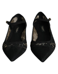 Dolce & Gabbana Black Taormina Lace Bellucci Flats Shoes -   -  Dolce & Gabbana.