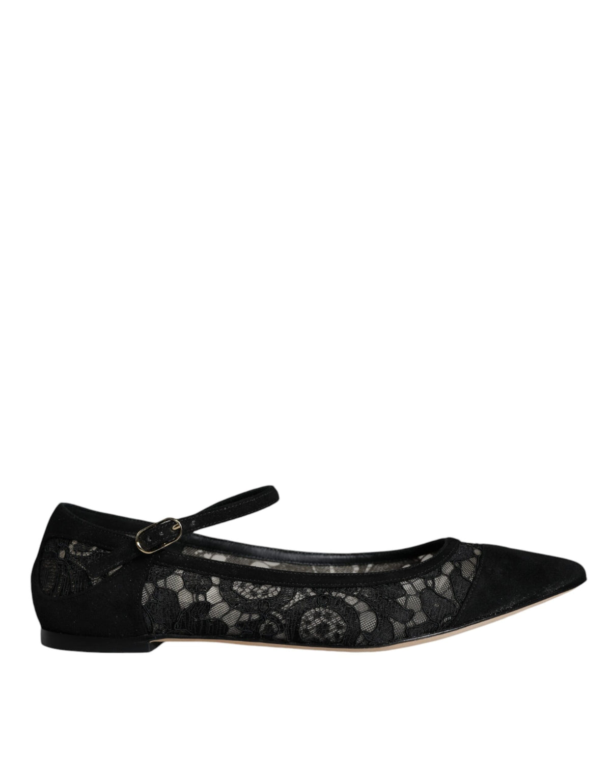 Dolce & Gabbana Black Taormina Lace Bellucci Flats Shoes -   -  Dolce & Gabbana.