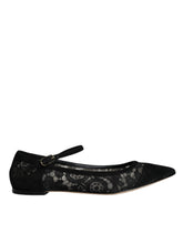 Dolce & Gabbana Black Taormina Lace Bellucci Flats Shoes -   -  Dolce & Gabbana.