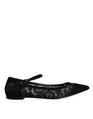 Dolce & Gabbana Black Taormina Lace Bellucci Flats Shoes -   -  Dolce & Gabbana.
