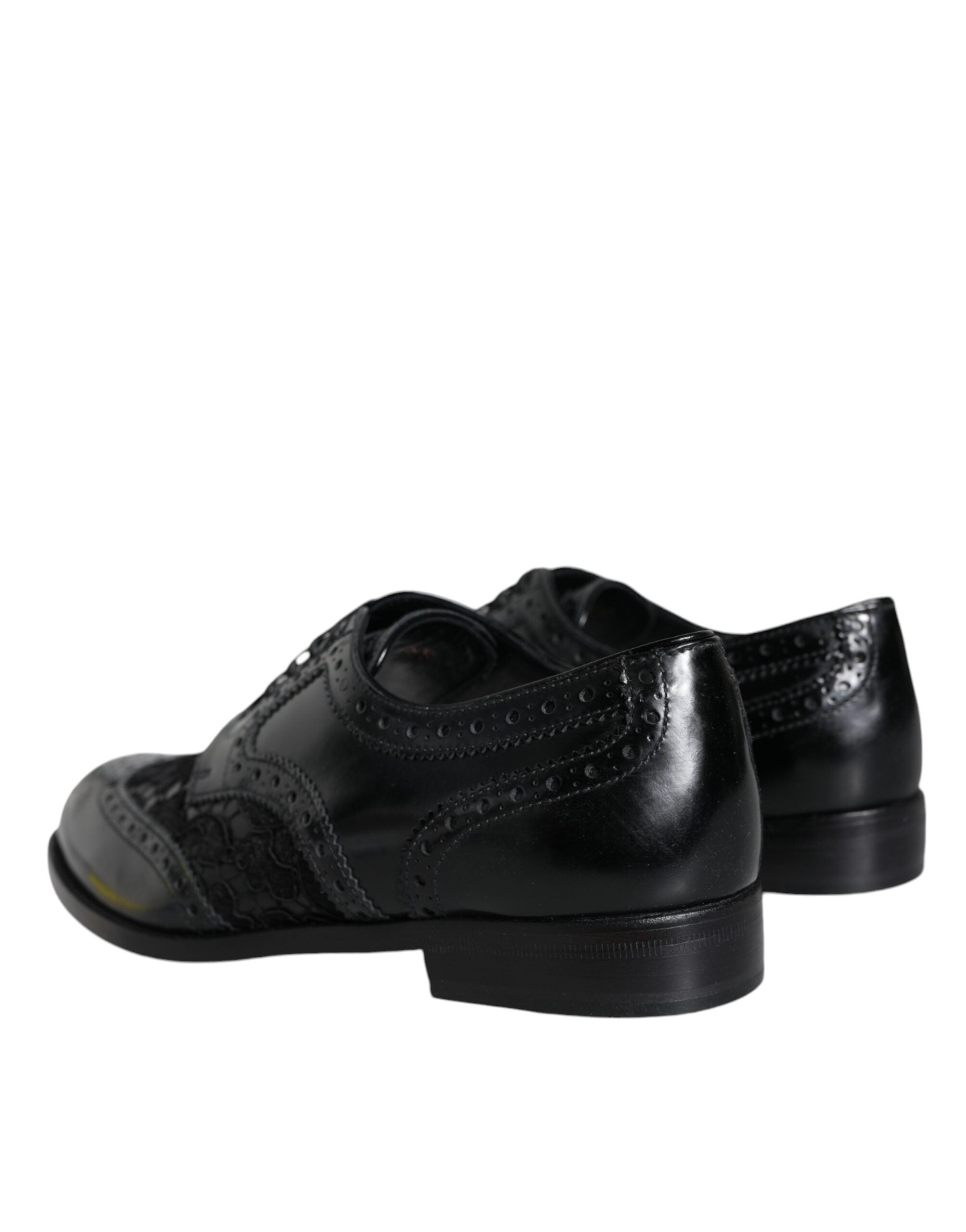 Dolce & Gabbana Black Leather Floral Lace Dress Formal Shoes -   -  Dolce & Gabbana. Dolce & Gabbana Black Leather Floral Lace Dress Formal Shoes -   -  Dolce & Gabbana.