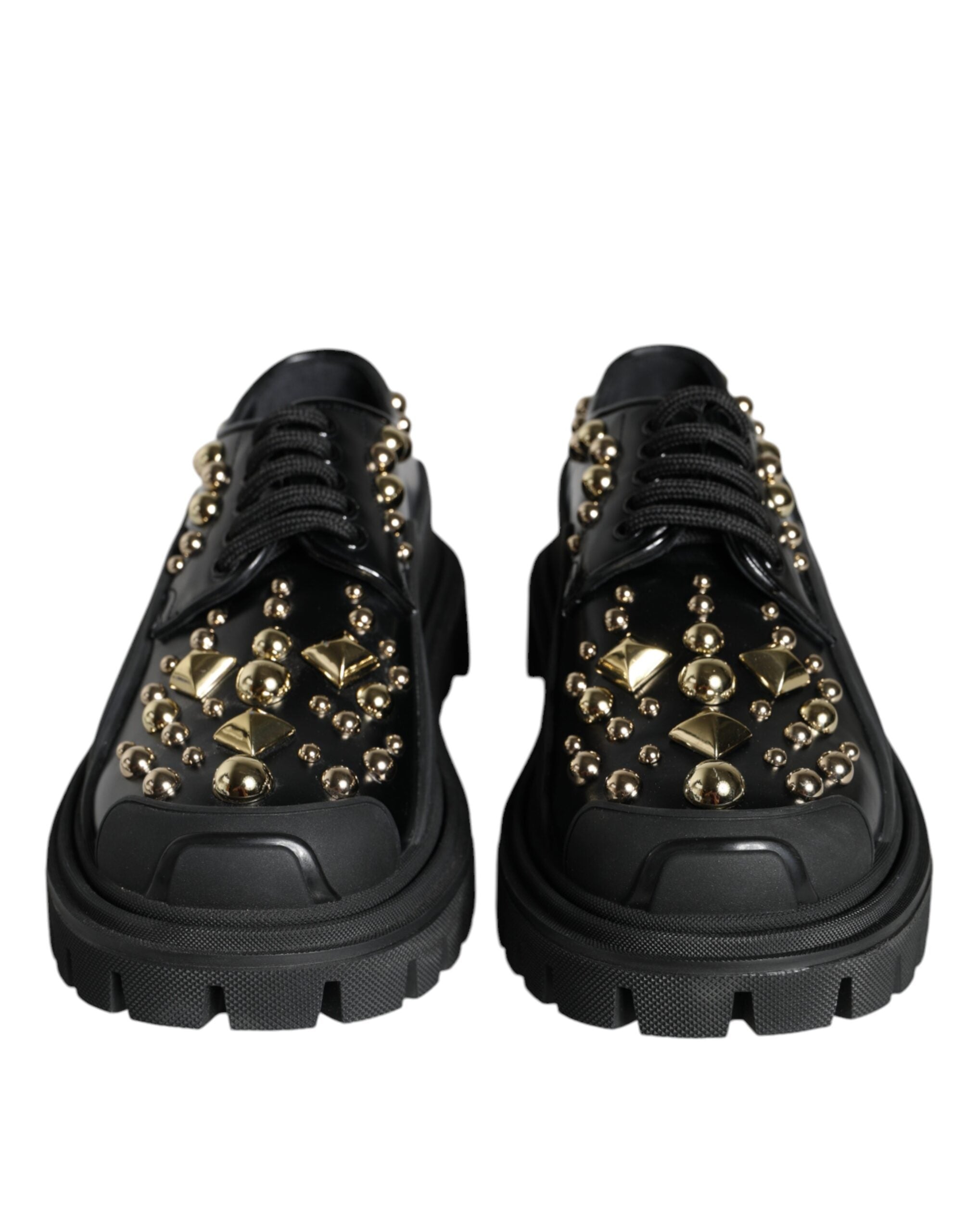 Dolce & Gabbana Black Leather Trekking Derby Embellished Shoes -   -  Dolce & Gabbana. Dolce & Gabbana Black Leather Trekking Derby Embellished Shoes -   -  Dolce & Gabbana.