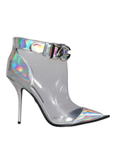 Dolce & Gabbana Silver Iridescent PVC Pointed Short Boots Shoes -   -  Dolce & Gabbana.