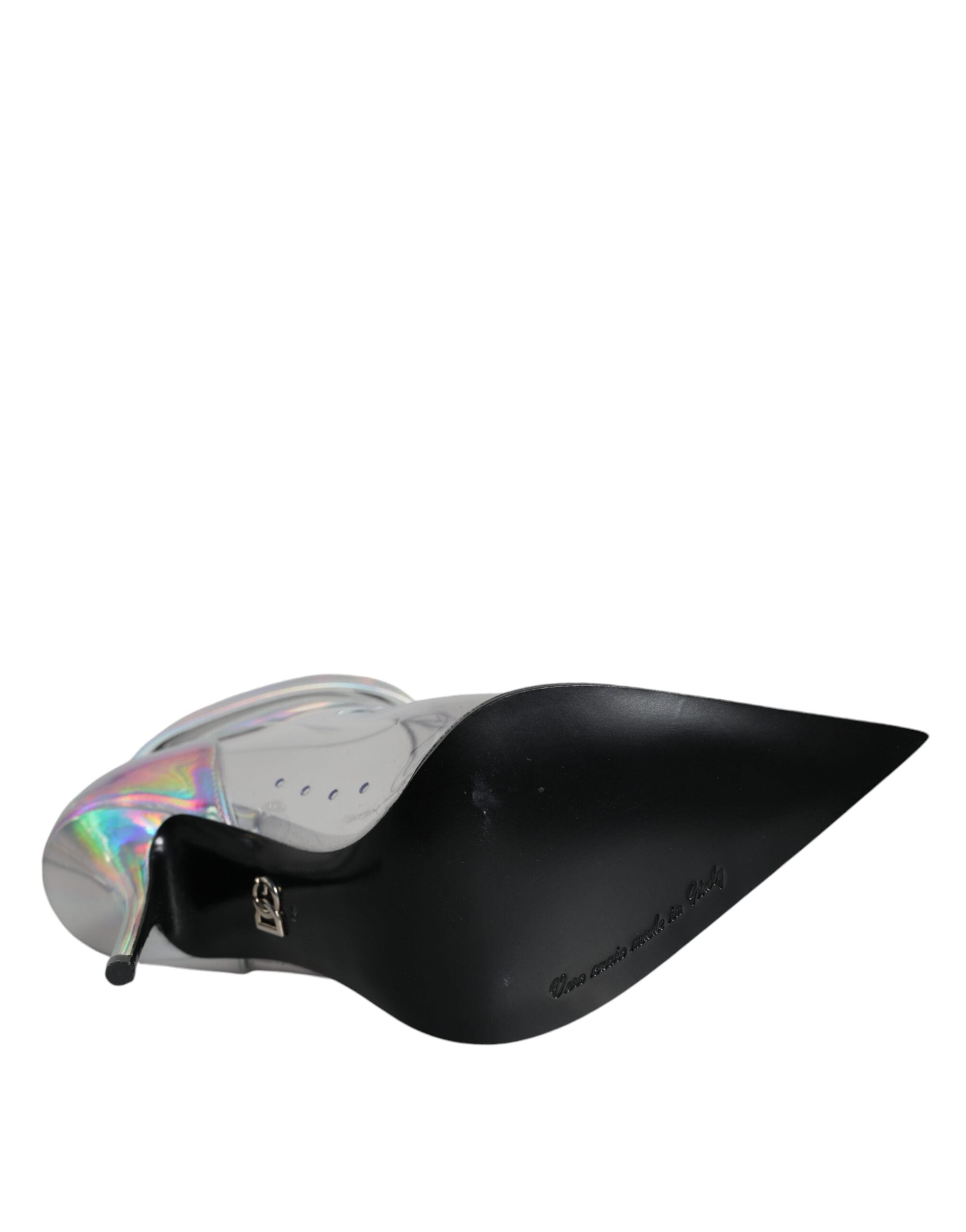 Dolce & Gabbana Silver Iridescent PVC Pointed Short Boots Shoes -   -  Dolce & Gabbana. Dolce & Gabbana Silver Iridescent PVC Pointed Short Boots Shoes -   -  Dolce & Gabbana.