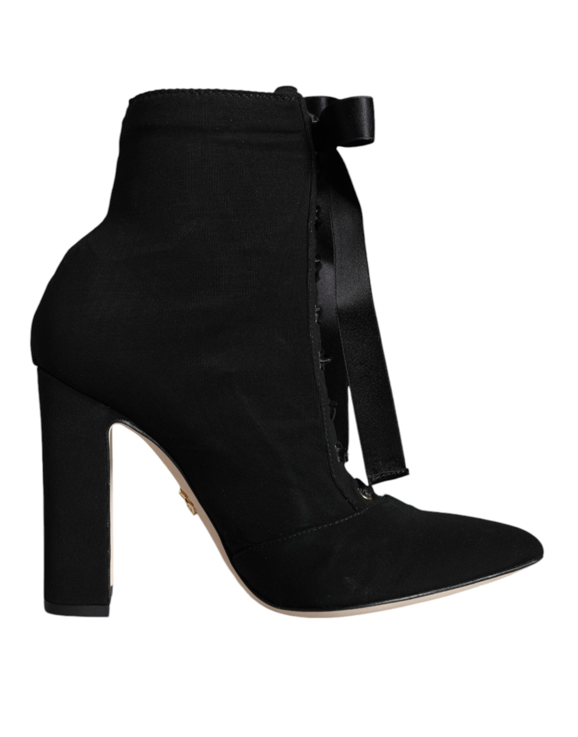 Dolce & Gabbana Black Jersey Stretch Ankle Booties Shoes -   -  Dolce & Gabbana.