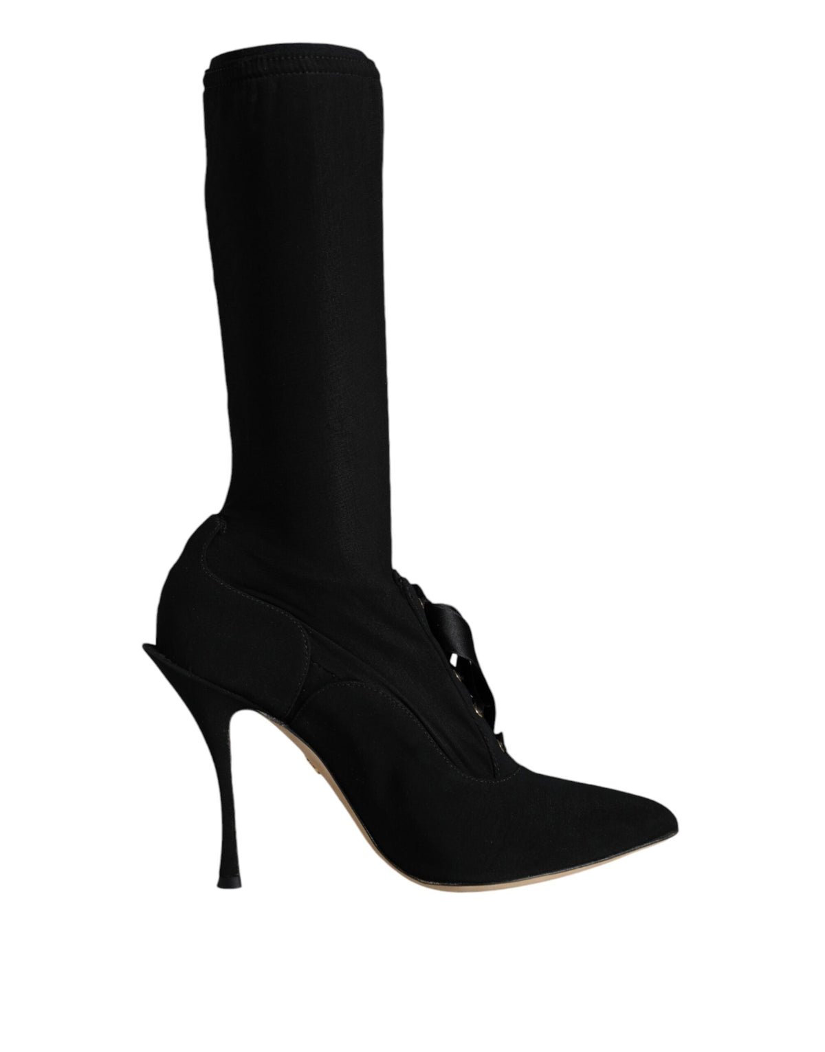Dolce & Gabbana Black Stiletto Heels Mid Calf Boots Shoes -   -  Dolce & Gabbana.