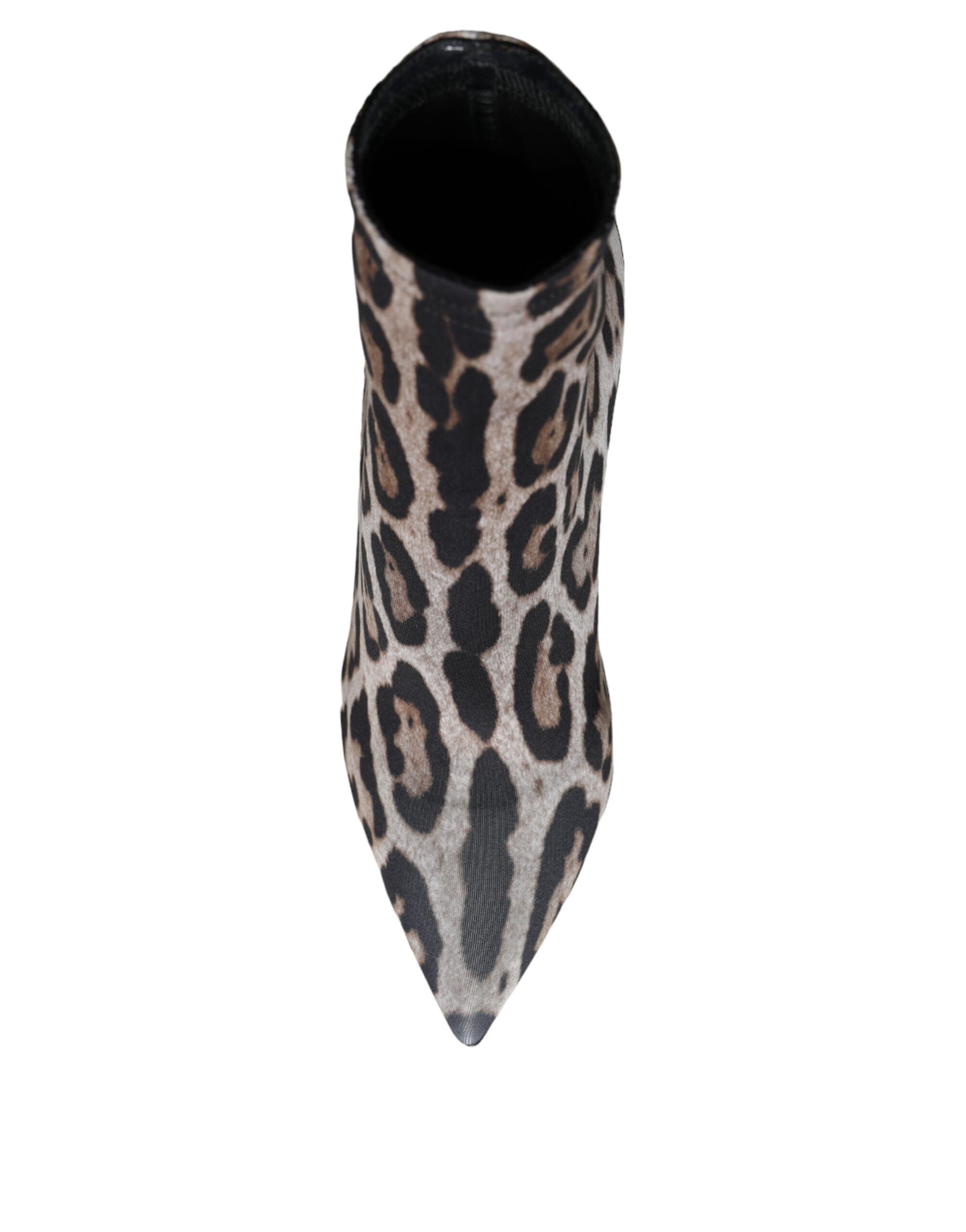 Dolce & Gabbana Gray Leopard Stretch Heels Ankle Boots Shoes -   -  Dolce & Gabbana. Dolce & Gabbana Gray Leopard Stretch Heels Ankle Boots Shoes -   -  Dolce & Gabbana.