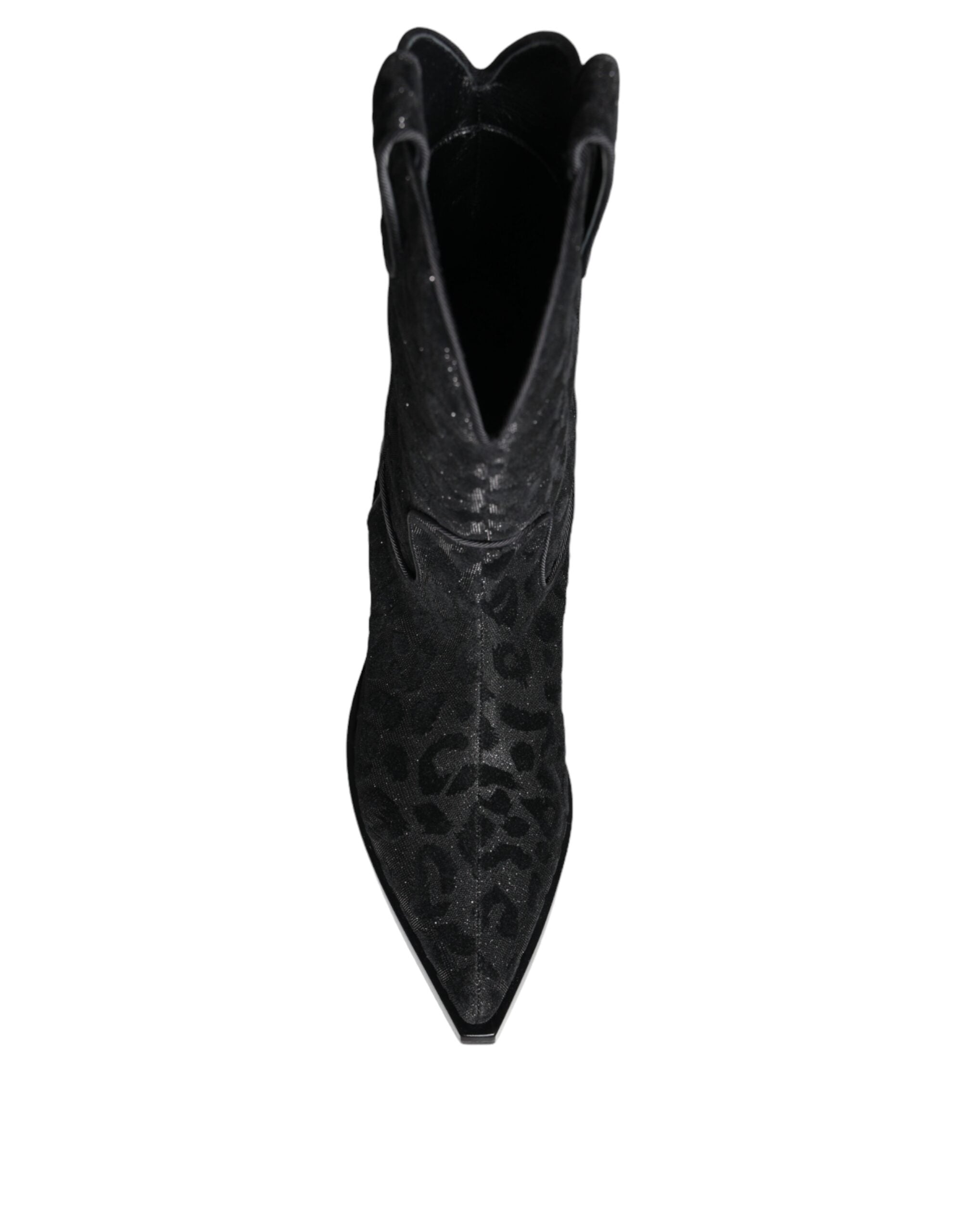 Dolce & Gabbana Black Gray Leopard Cowboy Boots Shoes -   -  Dolce & Gabbana. Dolce & Gabbana Black Gray Leopard Cowboy Boots Shoes -   -  Dolce & Gabbana.