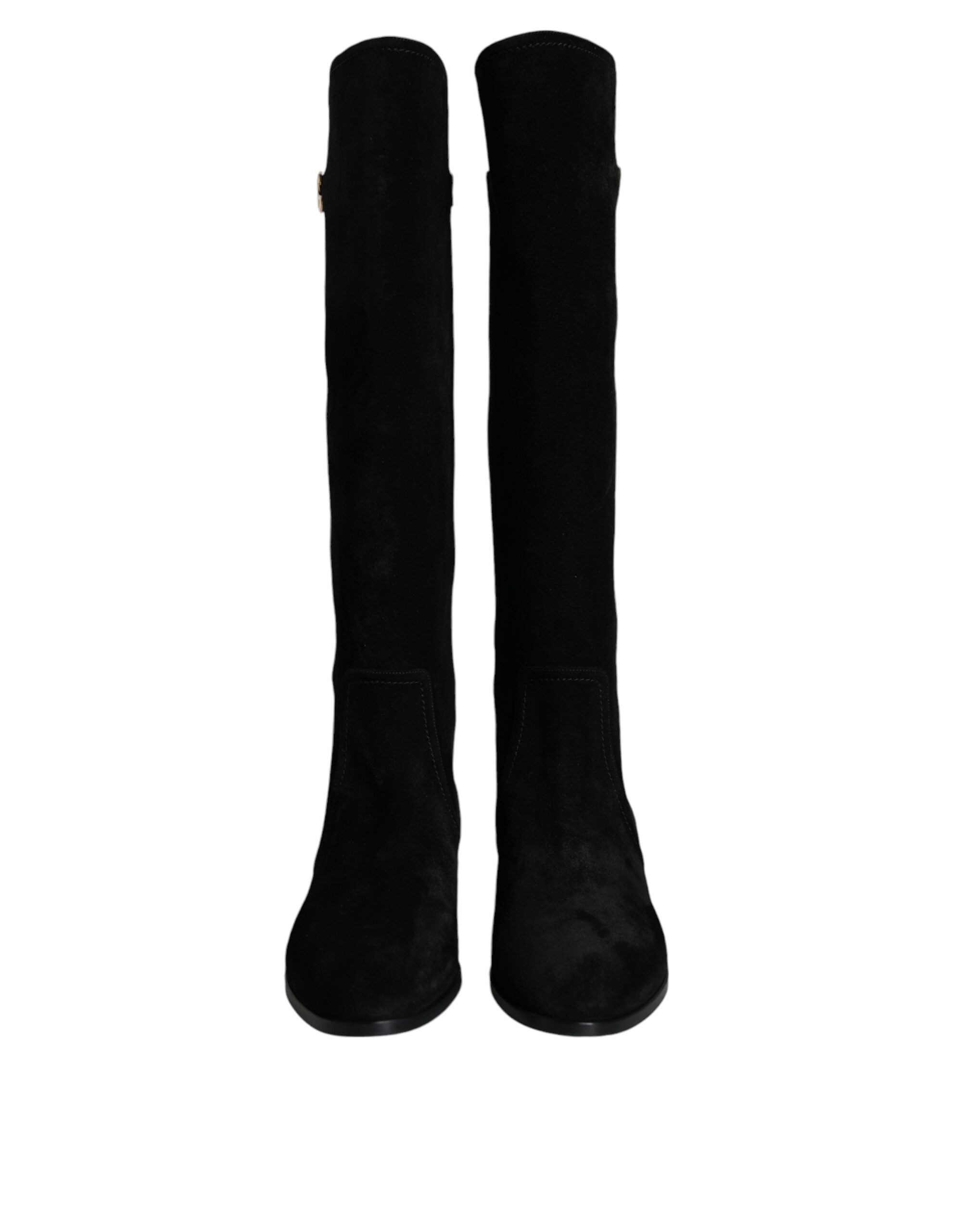 Dolce & Gabbana Black Suede Leather Knee High Boots Shoes -   -  Dolce & Gabbana. Dolce & Gabbana Black Suede Leather Knee High Boots Shoes -   -  Dolce & Gabbana.